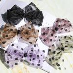 Women'S Decorative Hair Clips Barrettes Korean Style Big Bow Flower Fabric