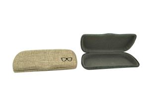 China Indie Hipster Linen Hard Eyeglass Case , Optical Glasses Case wholesale