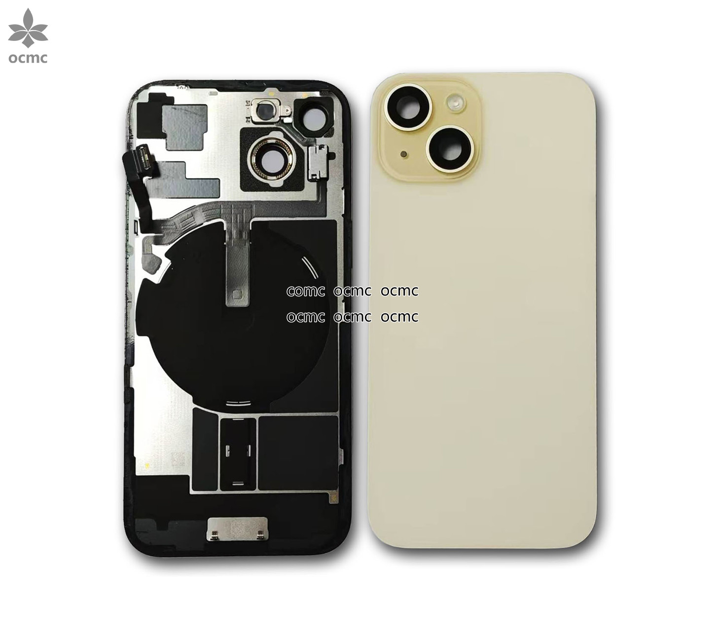Black Glass Body Back Cover Replacement For IPhone 15 Series Full Original