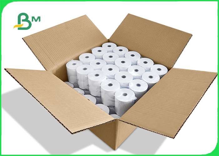 55gsm Cash Register Printer Paper For Supermarket Good Tightness 57 x 50mm