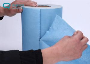 China Easy Tearing Absorbent 25×37cm Shrink Wrapped Wiper Rolls wholesale