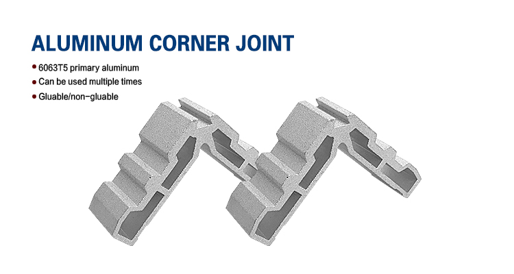 Home Aluminium Corner Joint With Pin Screw For Anti Theft Window Series