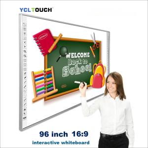 China Aluminium Alloy Frame IR Interactive Whiteboard Smart Finger Touched 96inch wholesale