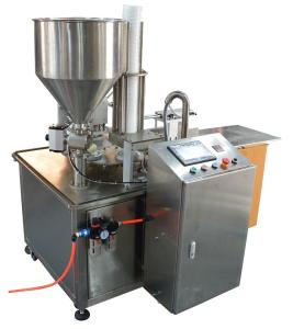 China Stainless Steel PLC Controlled Cup Sealing Machine 76mm Film Core Diameter 800W Power wholesale