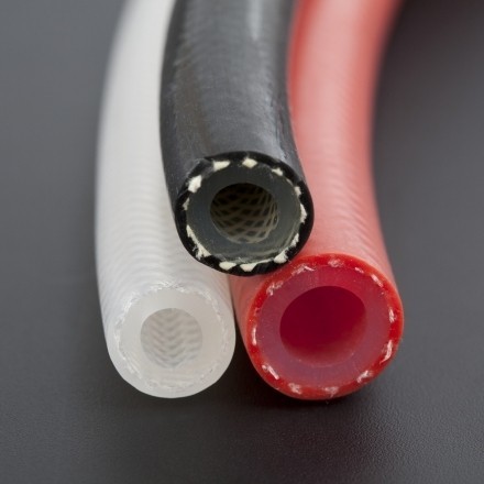 High Purity Braided Silicone Tubing LFGB Approved For Pressurized Fluid Transfer