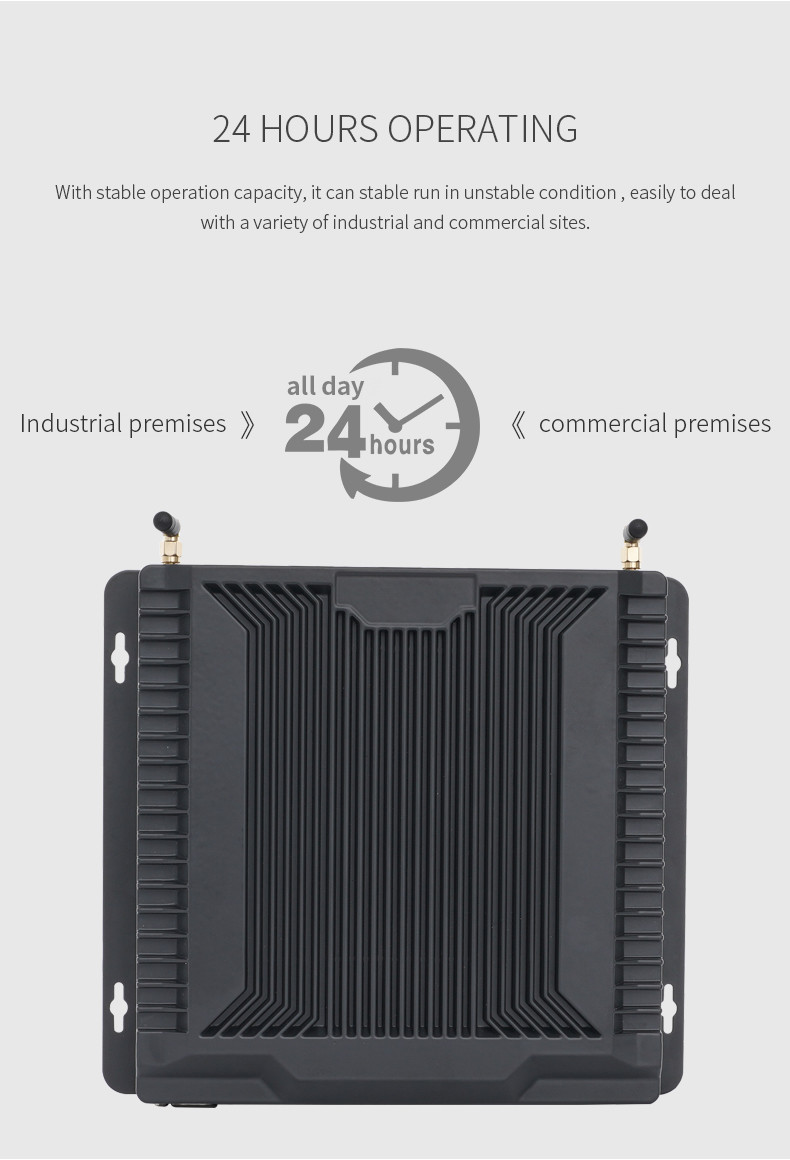 Aluminium Alloy J1800 Rugged Windows 10 Fanless Industrial PC