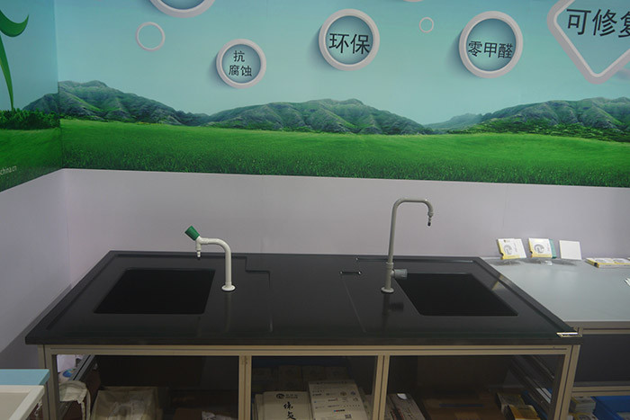 Damp proofing black color drop In sinks epoxy resin science lab furniture phamarceutical