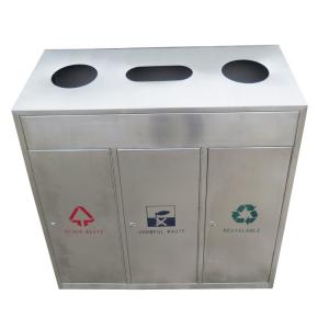 China Outdoor Street Recycling Trash Bins Industrial Dustbin China Wholesale Garbage Stainless Trash Bin wholesale