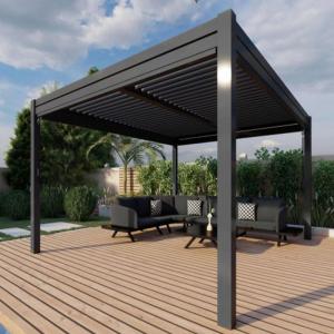 China Outdoor Modern Louvered Roof Aluminum Pergola Powder Coated wholesale