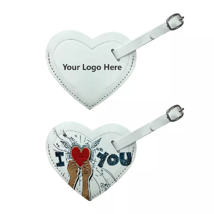 Custom Blank Sublimation PU Leather Luggage Tag For Sublimation Printing