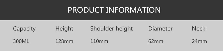10oz 24mm 300ml PET Collar Short Lotion Bottle for Conditioner Shampoo Washing Gel Cream