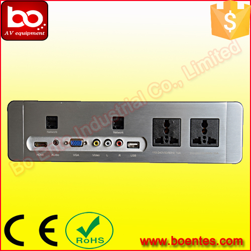 Multi-functional Wall Mount Media Hub Socket for Hotel TV AV Solutions