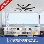 Gym 64 Inch Metal Blade Ceiling Fan 8 Aluminum Blades Brushless Motor