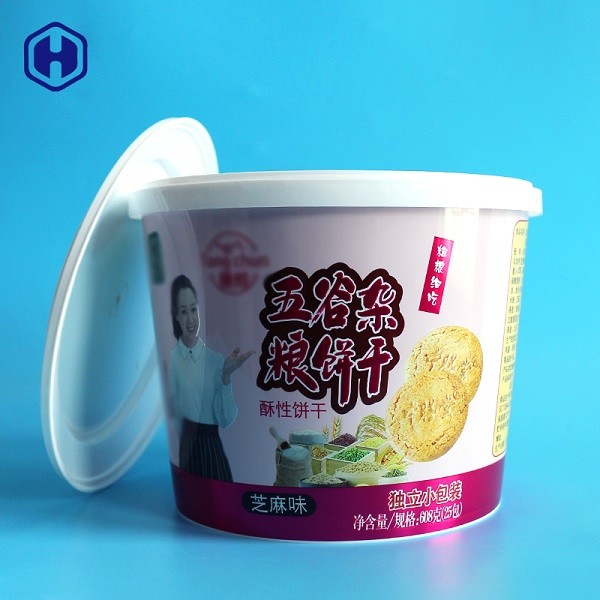 Biodegradable IML Bucket Diameter 8.07 Inch Food Grade Storage Containers