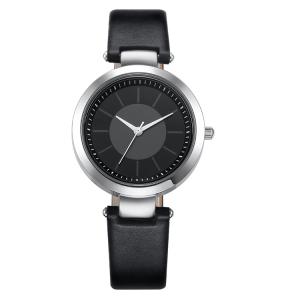 China IP plated Leather Strap Quartz Watch Japan Movement 3 ATM Waterproof wholesale