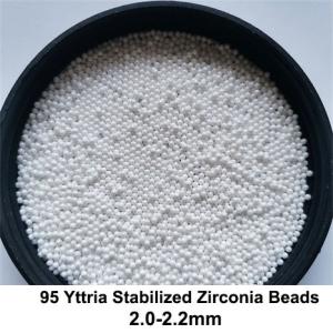 China 2mm Zirconia Grinding Media 95 Ceramic Grinding Media For Lithium Battery Material wholesale