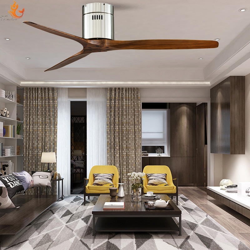 Modern 52 Inch DC Motor Ceiling Fan With Remote Control For Bedroom