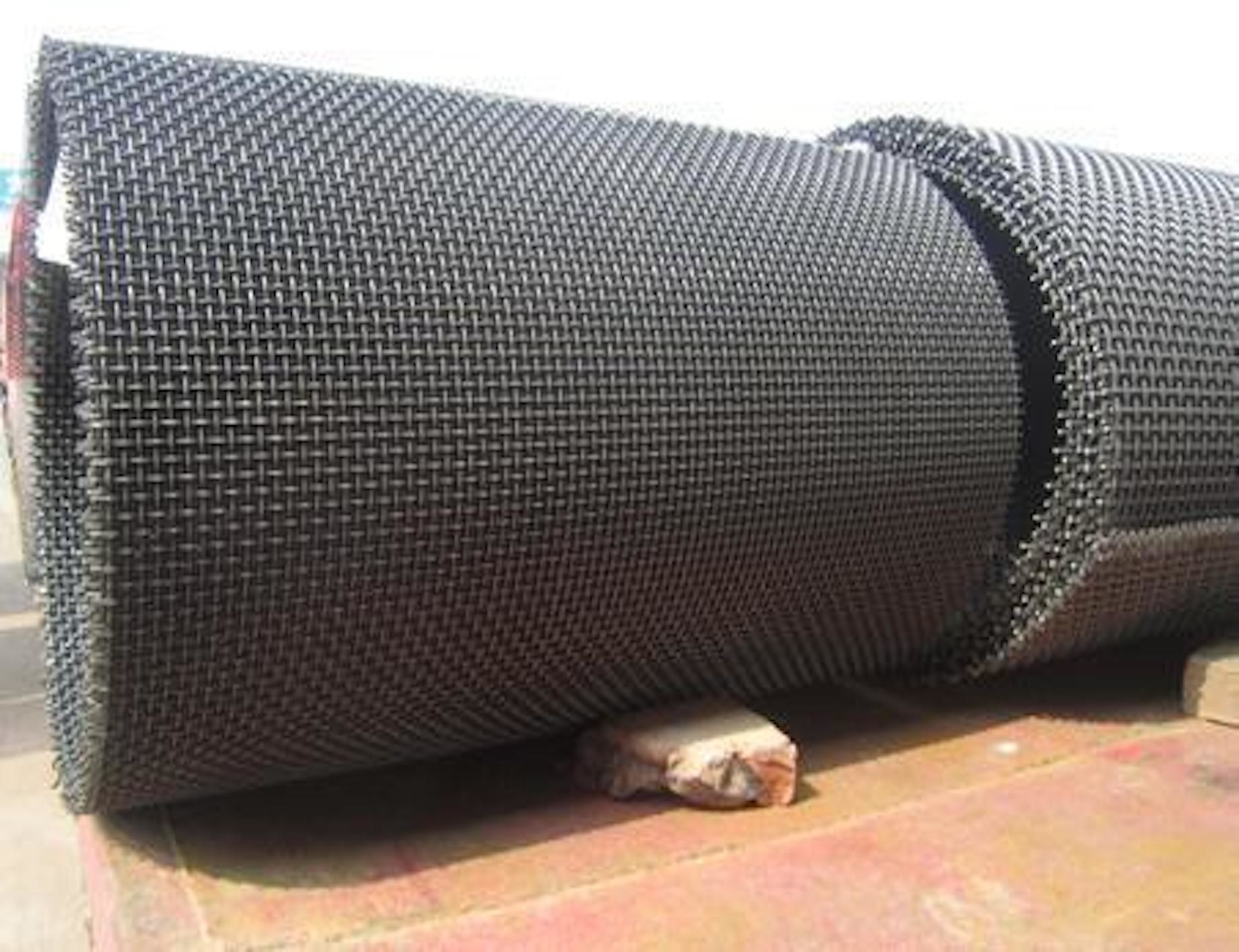 White Steel Crimped Wire Mesh Unidirectional Bending Metal Wire Mesh