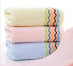 Best luxury 100 percent cotton 390GSM face Jacquard striped towels
