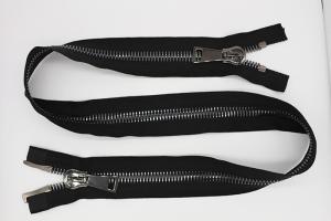 China Custom Clothing 15 # Heavy Duty Coat Zippers , Euro Teeth Auto - Lock Extra Large Zipper wholesale