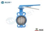 Lever Operated Wafer Butterfly Valve , Cast Iron Concentric Butterfly Valve