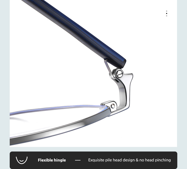 145 Millimeter Acetate Metal Glasses Frame Computer Blue Light Blocking