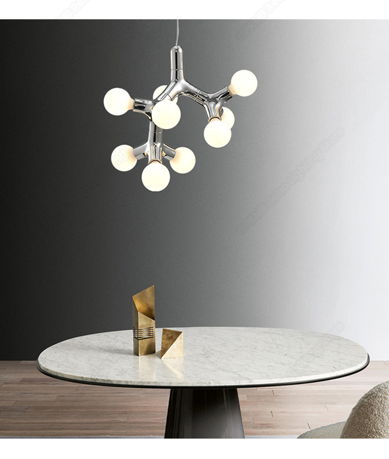 Nordic Copper Chandelier For Dinning Room Modern Living Room Glass Chandelier(WH-MI-444)