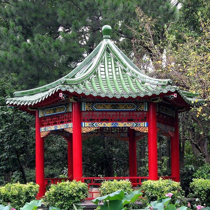 Glazed Tiles for Traditional Design of Green Color Roof in Chinese Temple in Philippines