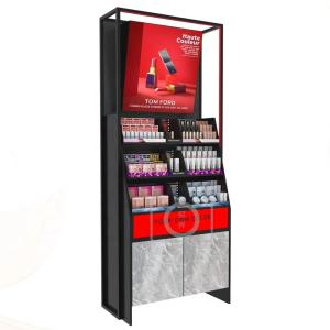 China Eyeshadow Cologne Perfume Display Rack Cosmetic Rack Beauty Salon Cabinet White wholesale
