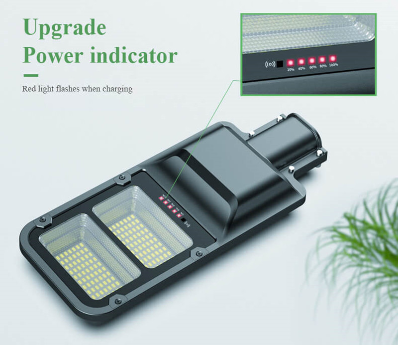 100W Outdoor Solar Street Lamp Type C Waterproof Powered LED Light