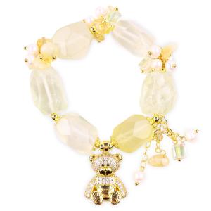 China Handmade Gemstone Bracelet Adjustable Charms Citrine Bracelets Natural Stone Pearl Jewelry For Party Daily Wearing wholesale