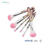 PVC Sleeves 6pcs Artificial Fiber Travel Makeup Brush Set