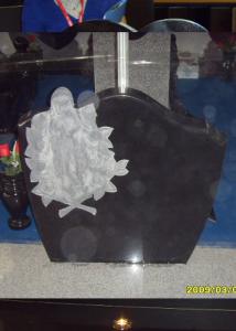 China Absolute Black Granite Memorial Stones Slab Sawn Natural Split Face wholesale