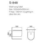 Gravity Flushing Wall Hung Toilet American Standard With Concealed Toilet