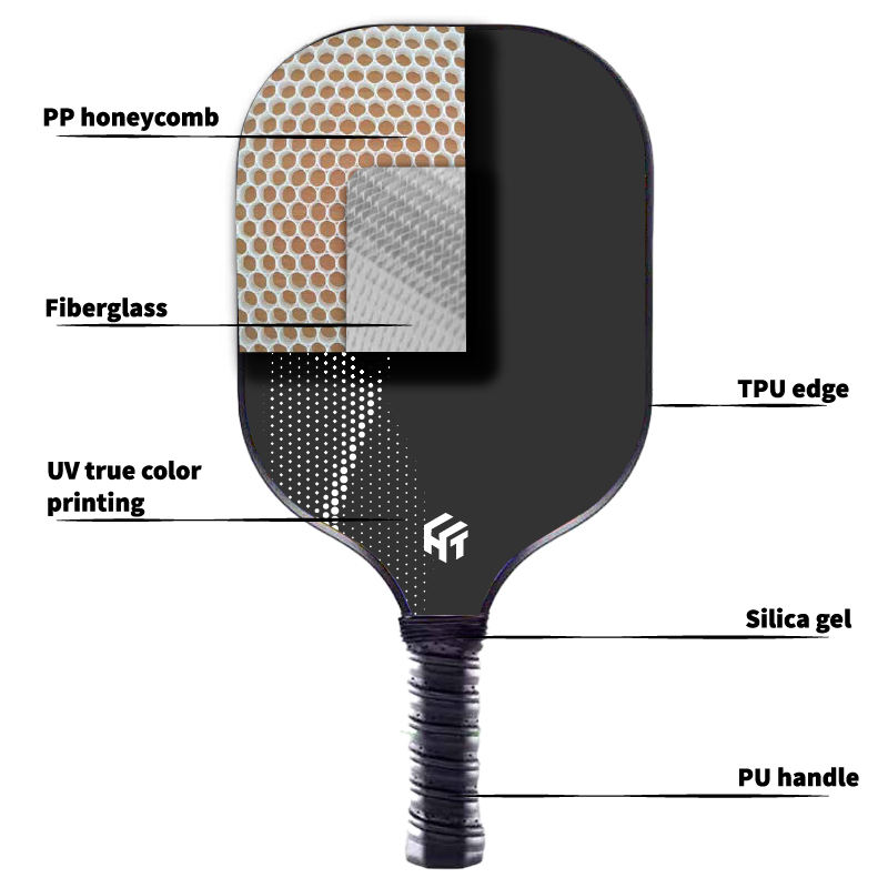 Custom 2 Paddle 4 Balls 1 Bag 1 Box Fiberglass Pickleball Paddle Cover USAPA Approved