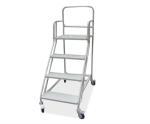 Multi Functional Rolling Warehouse Ladders On Wheels / Rolling Step Ladder