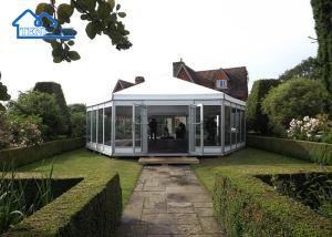 China Outdoor Waterproof Aluminium Polygon Tent Hexagon Pagoda Tent Wedding Party Tents For Events wholesale