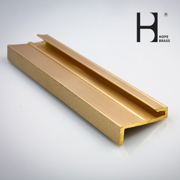OEM Golden Brass L Profile , Anti Rust Extruded Brass Profiles