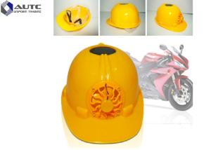 China Work PPE Safety Helmet Light 51-61cm Solar Power Fan Rechargeable LED Lights wholesale