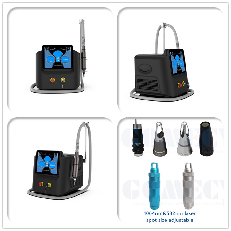 1-10HZ Picosecond Laser Machine 532nm 755nm 1064nm 1320nm With Treatment Tips