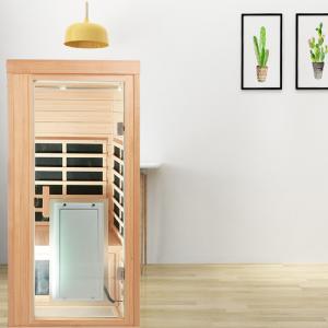 China Modern Wooden Infrared Sauna Room 1 Person Infrared Steam Room wholesale
