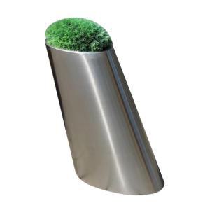 China Big size outdoor stainless steel flower pot square cylinder planter wholesale