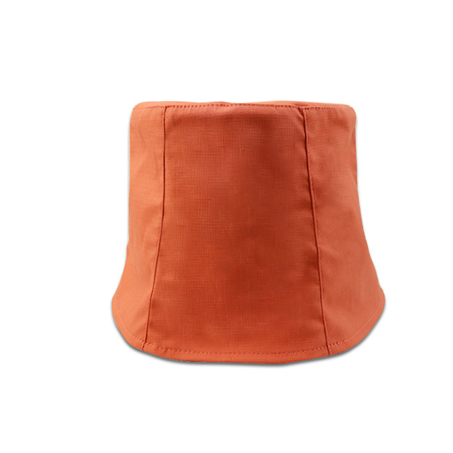 Flat Embroidery Logo Soft Fisherman Bucket Cap Winter Orange Women Men Fishing Hat