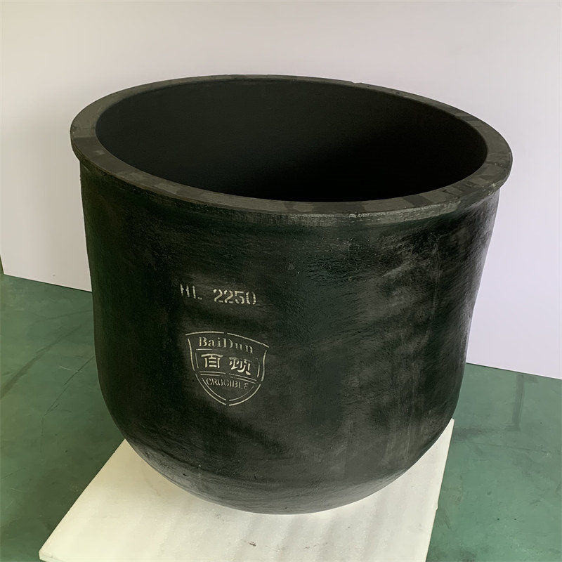 Metal Melting Silicon Carbide Graphite Crucible Round Low Slag Adherence
