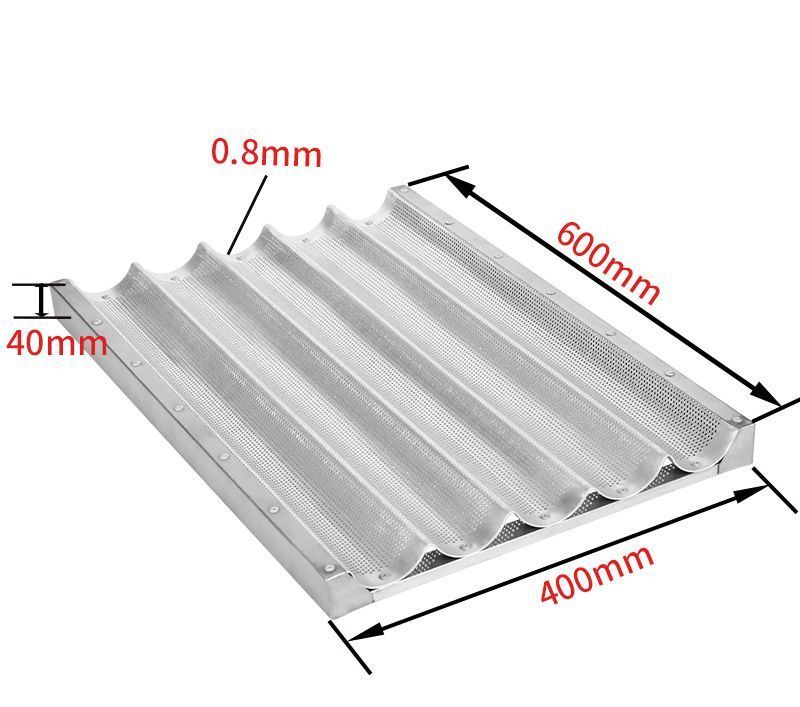 Baguette Baking Mold Non-Stick Perforated Sandwich French Bread Roll Pan Mould