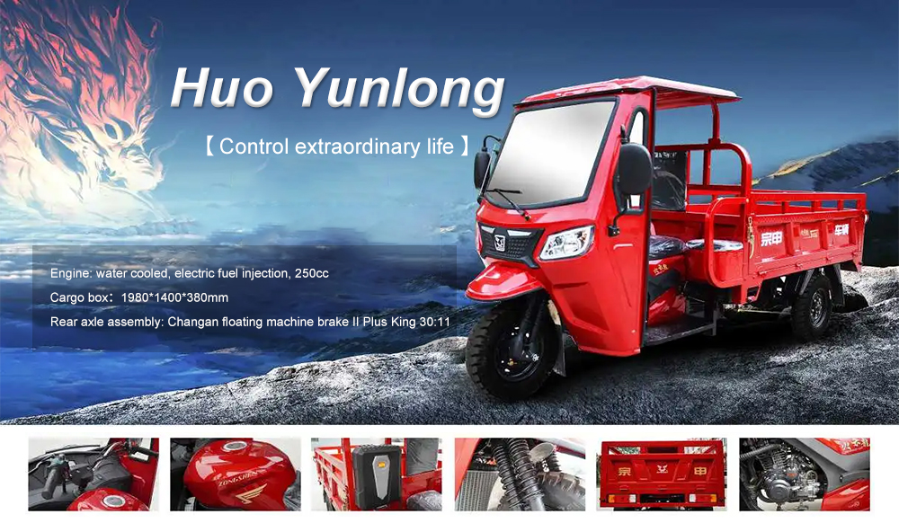 Maximum Speed 50-70Km/h Automatic Gasoline Powered 3 Wheel Trike Motorcycle for Adult