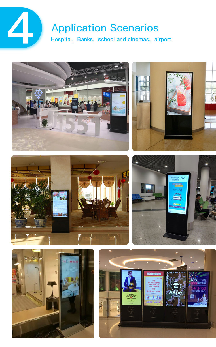 OEM ODM Floor Standing Digital Signage 55 Inch Advertising Kiosk