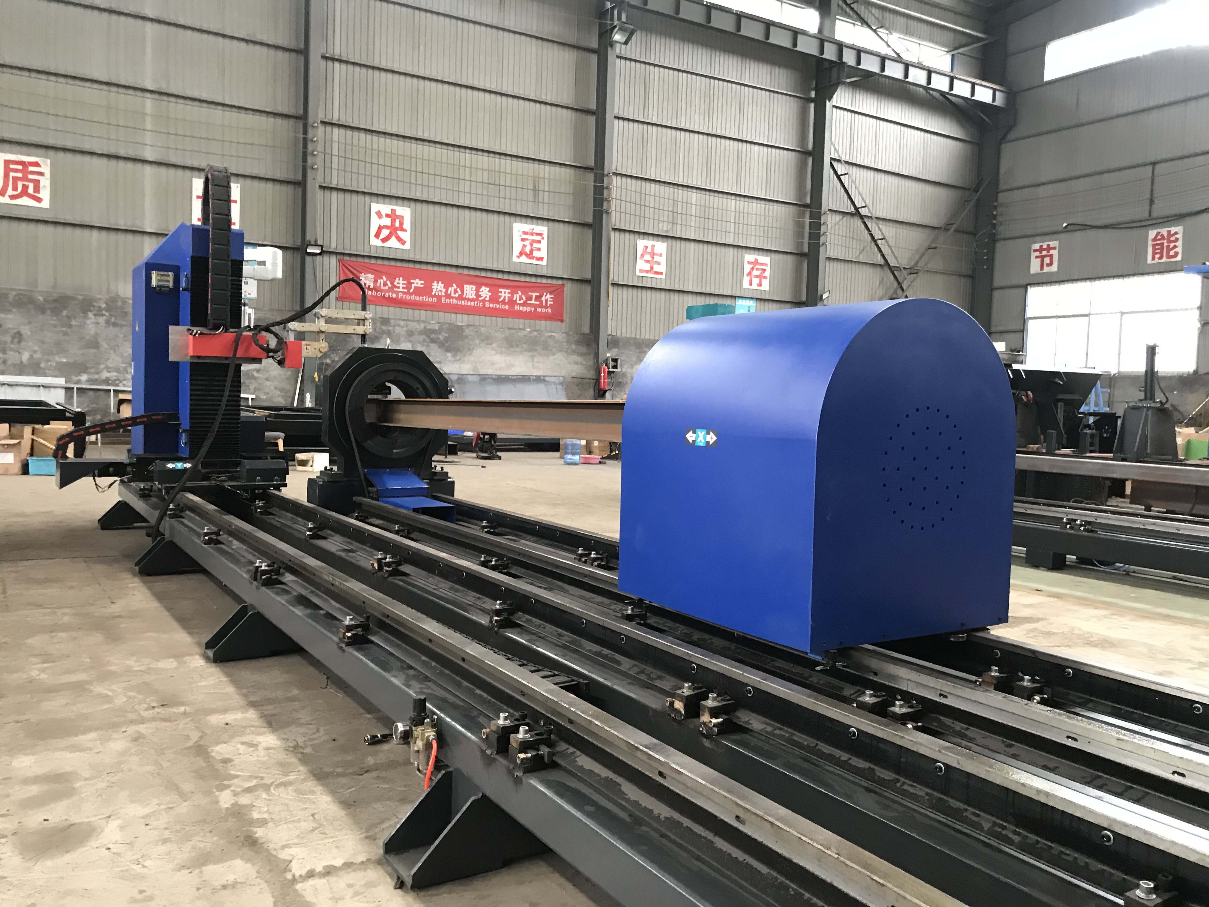 200A Pipe Cnc Flame Plasma Cutting Machine 8 Axis Model Cpc5013