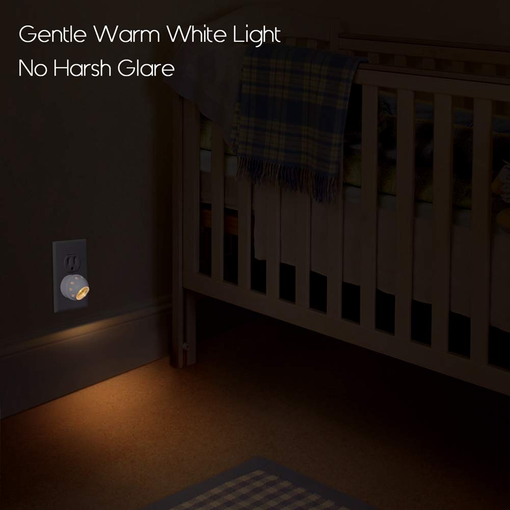 LED Nightlight Plug-in Night Lights, Warm White Sensor Room Electric EMC FCC LVD