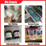 800x800x1200mm Milk Tea Cup Printing Machine Pneumatic Single Color Screen